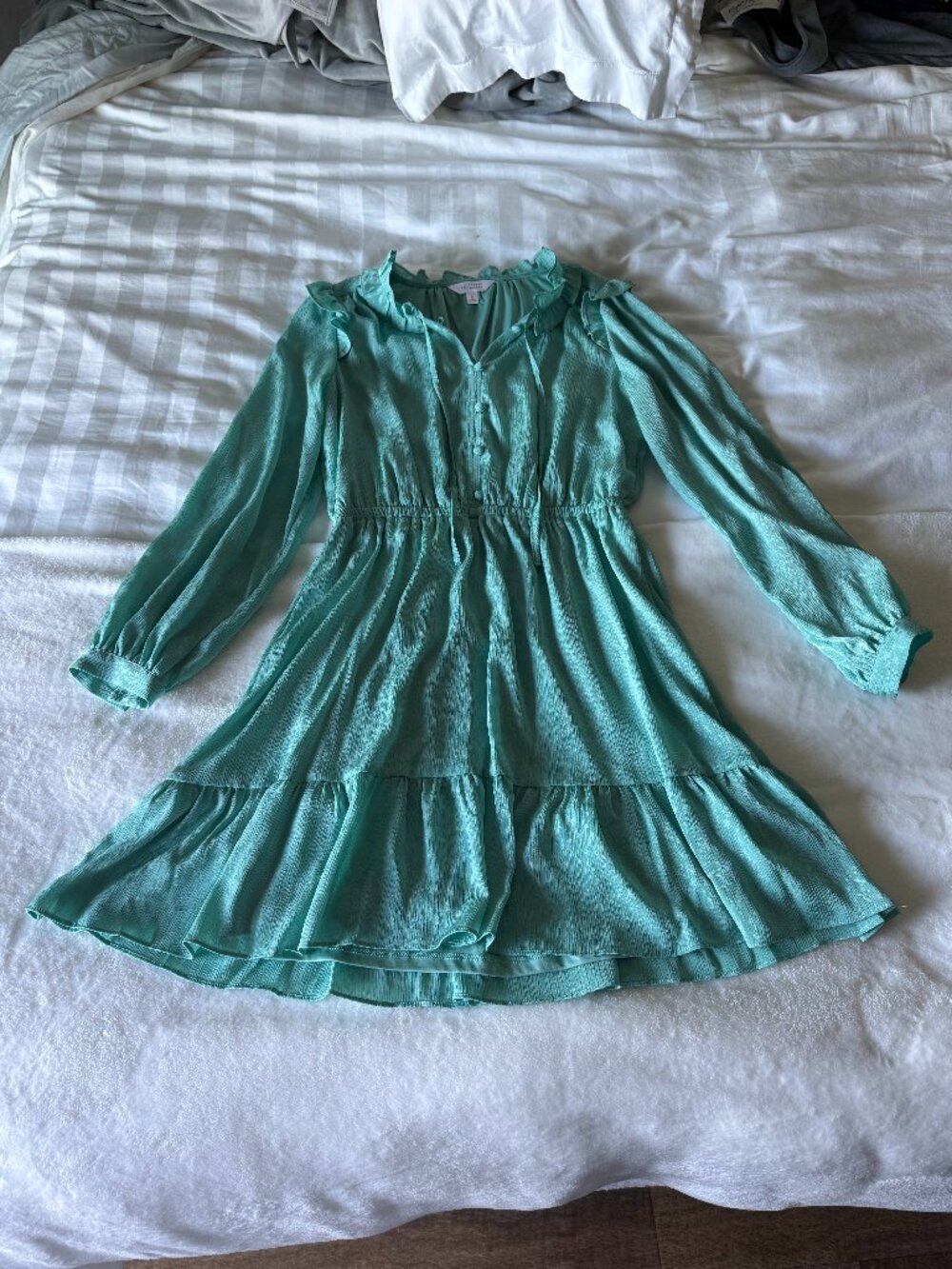 LC Lauren Conrad Teal Long Sleeve Dress - Size S